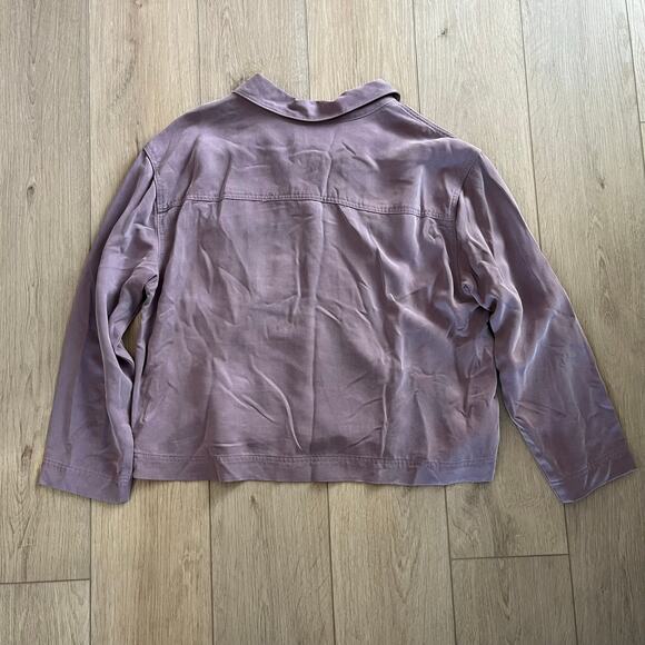 Coldwater Creek Women’s Lavender Tencel Jacket Size XL - Picture 3 of 5